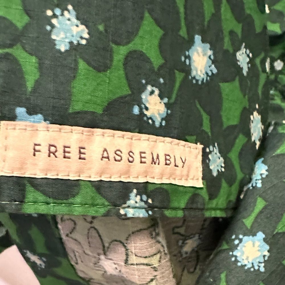 Free Assembly Men's Green Floral Patterned Casual Shirt Size XL - Picture 5 of 7
